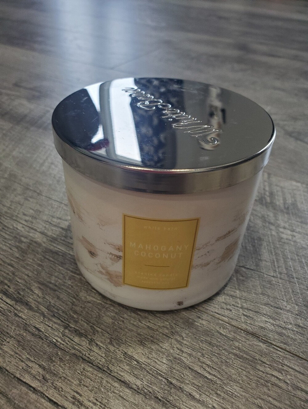 Bath And Body Works Mahogany Coconut 3 Wick Candle
